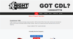 Desktop Screenshot of knighttransport.com
