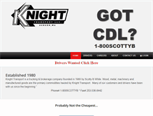 Tablet Screenshot of knighttransport.com